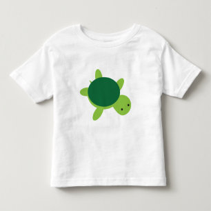 T-shirt Pour Les Tous Petits Tortue verte mignonne