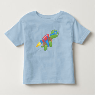 T-shirt Pour Les Tous Petits Tortue volante avec un Jetpack rouge