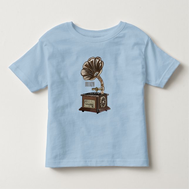 T-shirt Pour Les Tous Petits Tourne-disque dessin animé (Devant)