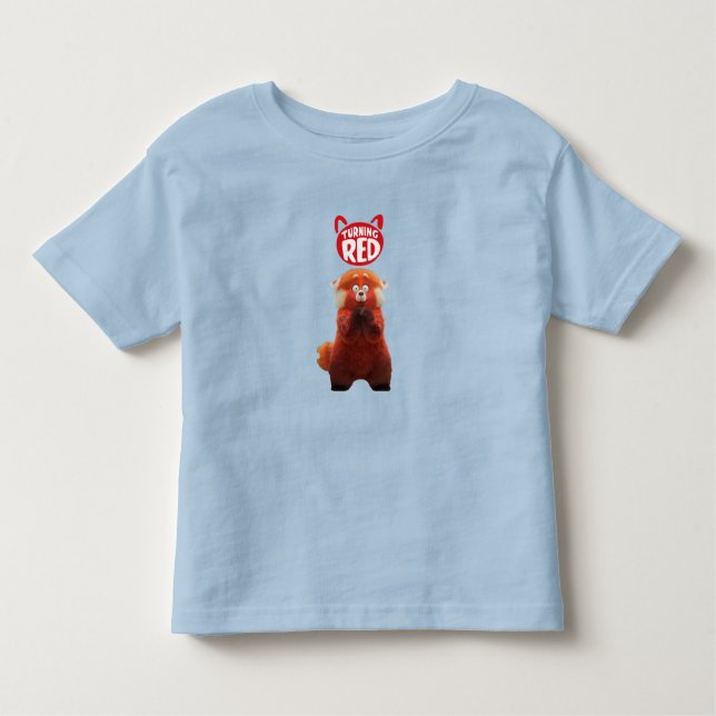 T-shirt Pour Les Tous Petits Tourner l'ours rouge rose mou (Devant)