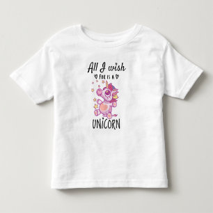 T-shirt Pour Les Tous Petits Tout ce que je souhaite est une licorne