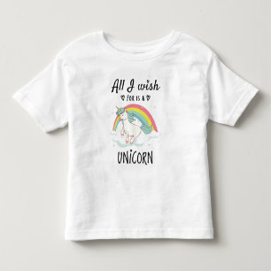 T-shirt Pour Les Tous Petits Tout ce que je souhaite est une licorne