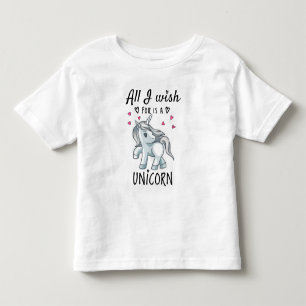 T-shirt Pour Les Tous Petits Tout ce que je souhaite est une Licorne