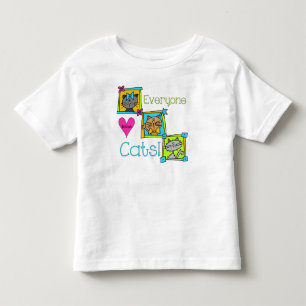T-shirt Pour Les Tous Petits Tout le monde aime les chats