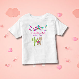 T-shirt Pour Les Tous Petits Tout Llama Amusement Rose Violet Cactus Enfant Ann