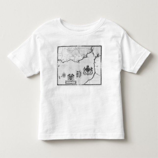 T-shirt Pour Les Tous Petits Tracez No.8 montrant l'itinéraire de la flotte (Devant)