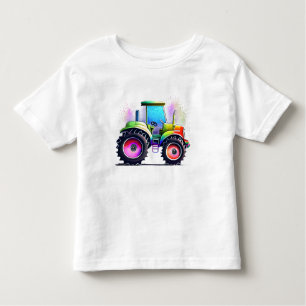 T-shirt Pour Les Tous Petits tracteur arc-en-ciel pour garçons et filles