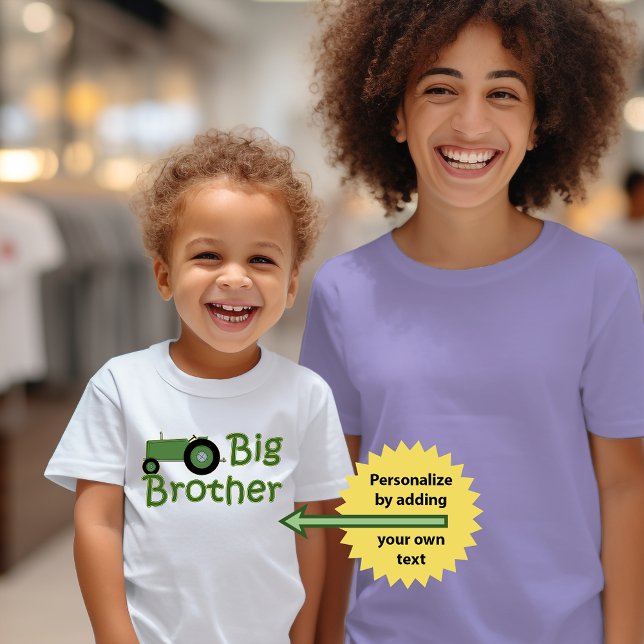 T-shirt Pour Les Tous Petits Tracteur Big Brother Green Farm (Créateur téléchargé)