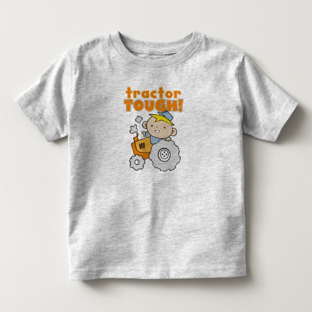 T-shirt Pour Les Tous Petits Tracteur dur (Devant)