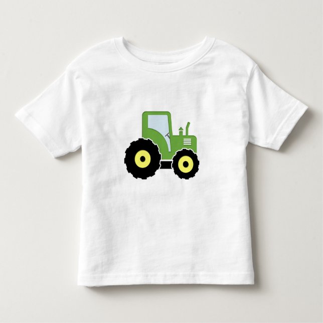 T-shirt Pour Les Tous Petits Tracteur vert de jouet (Devant)
