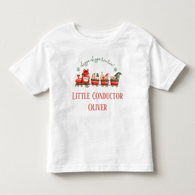 T-shirt Pour Les Tous Petits Train 2nd Birthday Party Little Conductor (Devant)