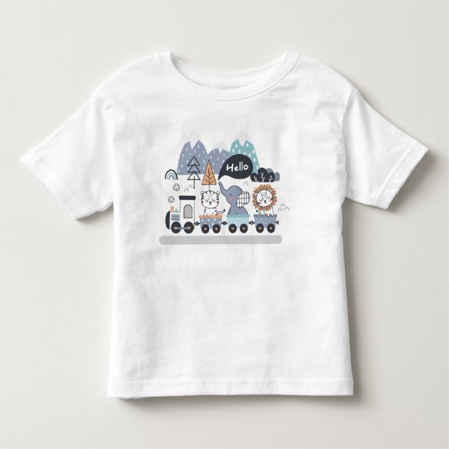 T-shirt Pour Les Tous Petits Train Animal Choo Choo (Devant)