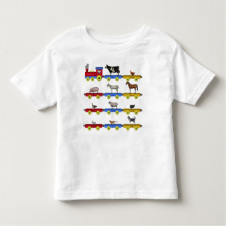 T-shirt Pour Les Tous Petits Train d'animal de ferme