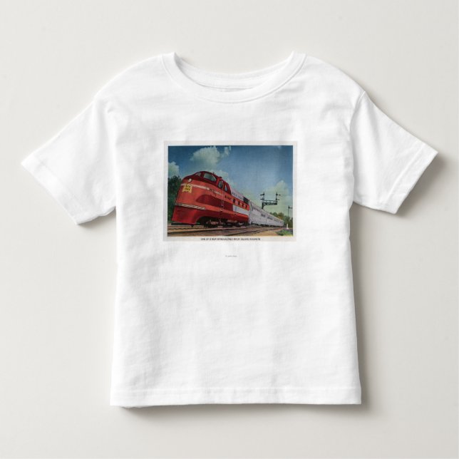 T-shirt Pour Les Tous Petits Train de RocketStreamlined d'île de roche (Devant)