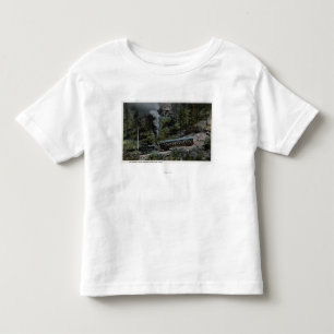 T-shirt Pour Les Tous Petits Train de roue de dent s'élevant