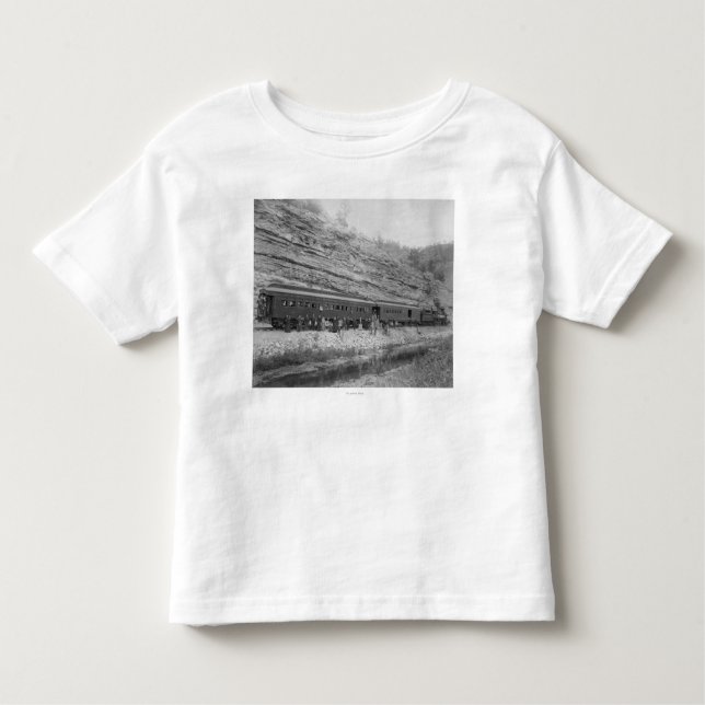 T-shirt Pour Les Tous Petits Train sur Burlington et le Missouri (Devant)