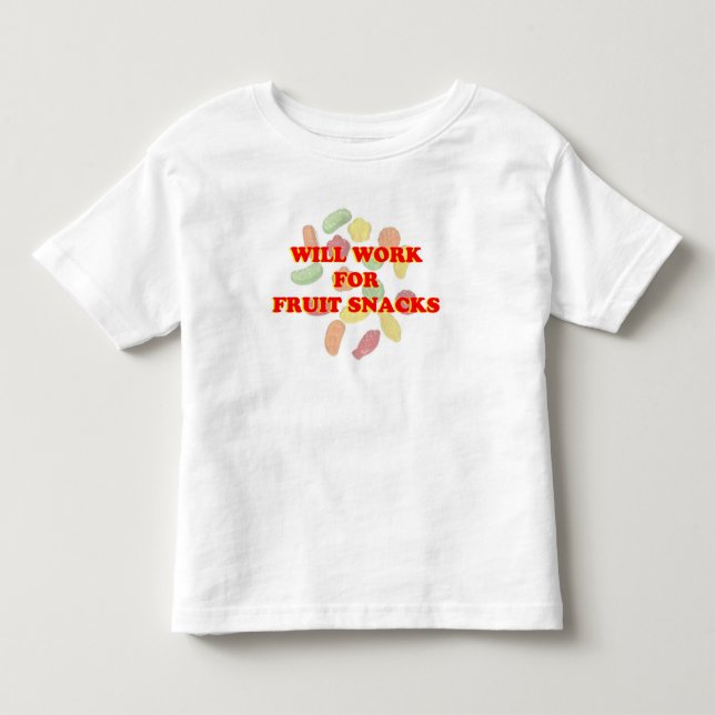 T-shirt Pour Les Tous Petits travaillera pour le casse-croûte de fruit drôle (Devant)