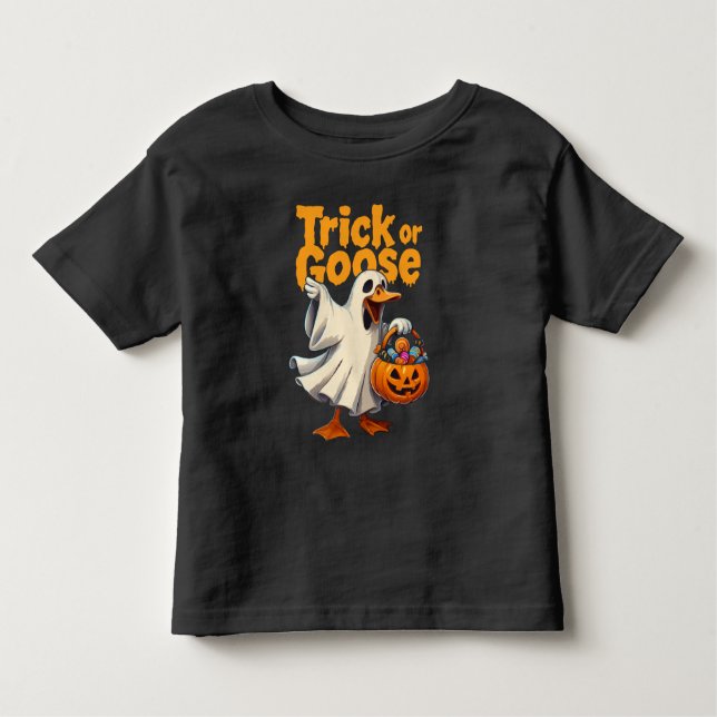 T-shirt Pour Les Tous Petits Trick or Goose Halloween Goose (Devant)