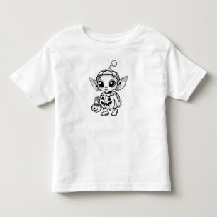 T-SHIRT POUR LES TOUS PETITS TRICK OR TREATER ALIEN