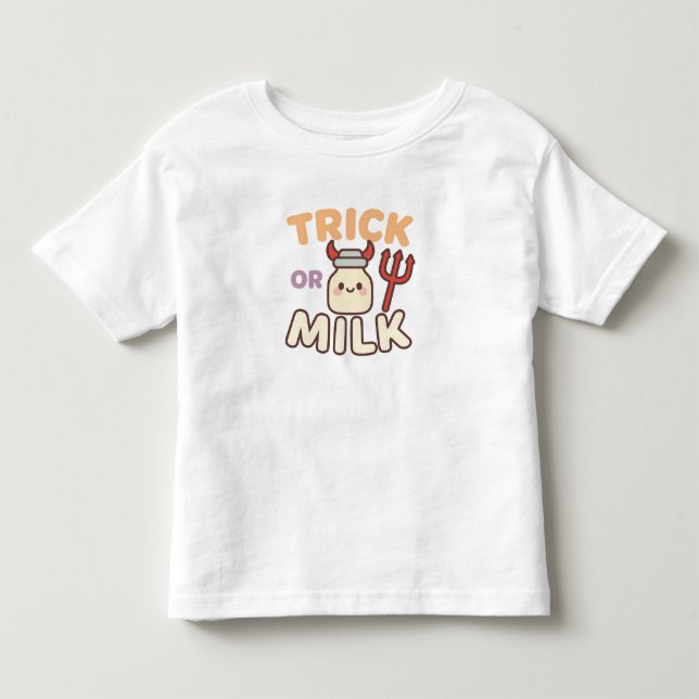 T-shirt Pour Les Tous Petits Trick ou Milk Little Devil (Devant)