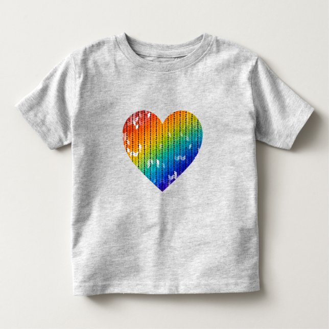 T-shirt Pour Les Tous Petits Tricot cardiaque (Devant)