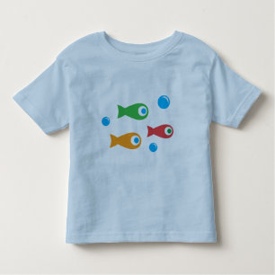 T-shirt Pour Les Tous Petits Trois poissons mignons