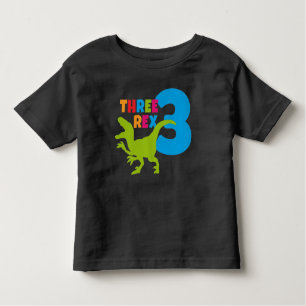 T-shirt Pour Les Tous Petits Trois Rex Toddler 3e anniversaire