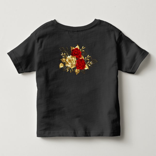 T-shirt Pour Les Tous Petits Trois Roses de bijoux (Dos)