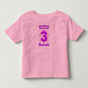 T-shirt Pour Les Tous Petits Troisième anniversaire princesse chemise