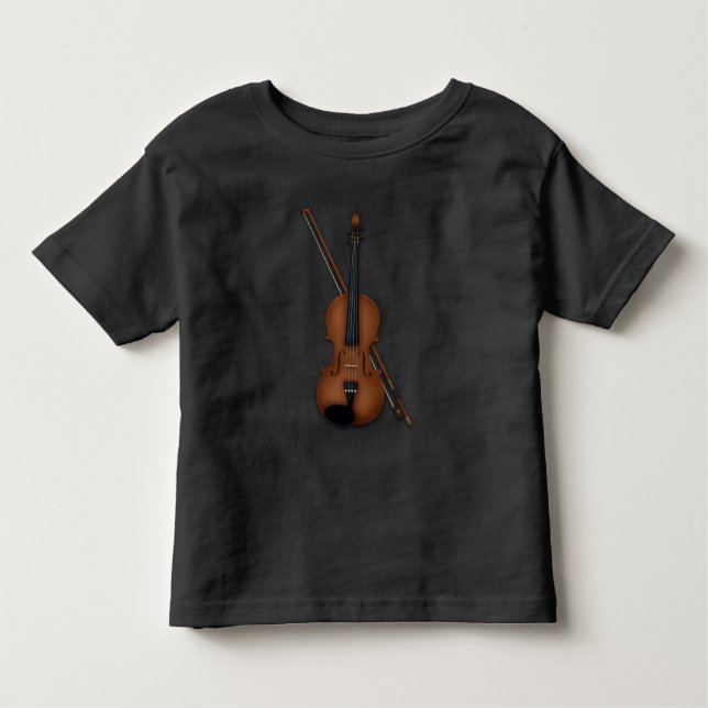 T-shirt Pour Les Tous Petits Trompe L'oeil Violon Viola Élégante musique classi (Devant)