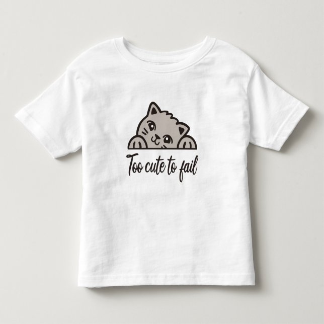 T-shirt Pour Les Tous Petits Trop mignon pour échouer (Devant)
