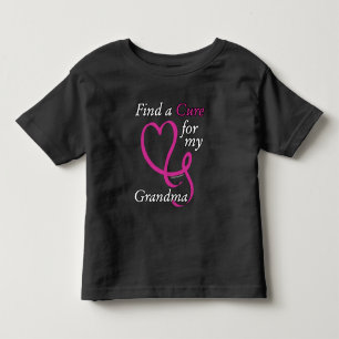 T-shirt Pour Les Tous Petits Trouver un remède/coeur/grand-mère...Cancer du sei