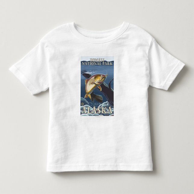 T-shirt Pour Les Tous Petits Truite pêchant la section transversale 3 (Devant)