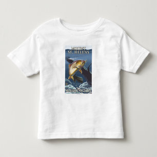 T-shirt Pour Les Tous Petits Truite pêchant la section transversale - St