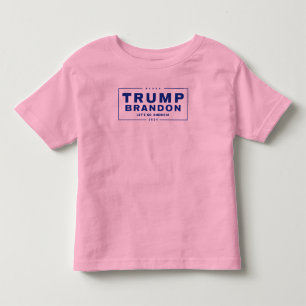 T-shirt Pour Les Tous Petits Trump Brandon 2024™ Election Toddler Pink T-Shir