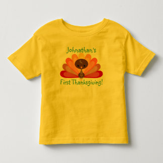 T-shirt Pour Les Tous Petits Turquie - Nom personnalisé - Thanksgiving