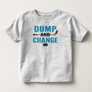 T-shirt Pour Les Tous Petits Turquoise Blue Dump et Changer de hockey