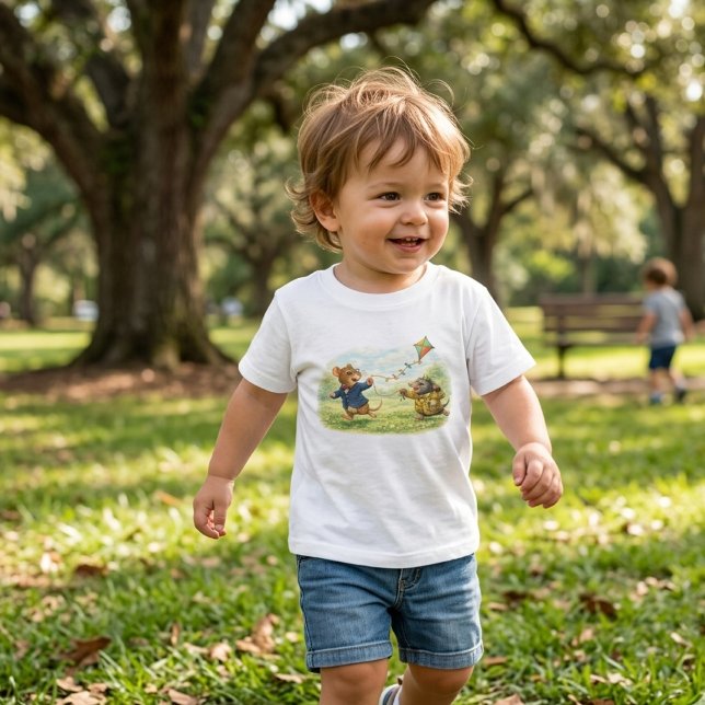 T-shirt Pour Les Tous Petits Tux & Twitch Meadow Kite Adventure (Créateur téléchargé)