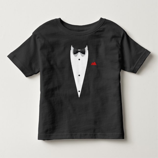 T-shirt Pour Les Tous Petits Tuxedo avec Bowtie pour Mariages (Devant)