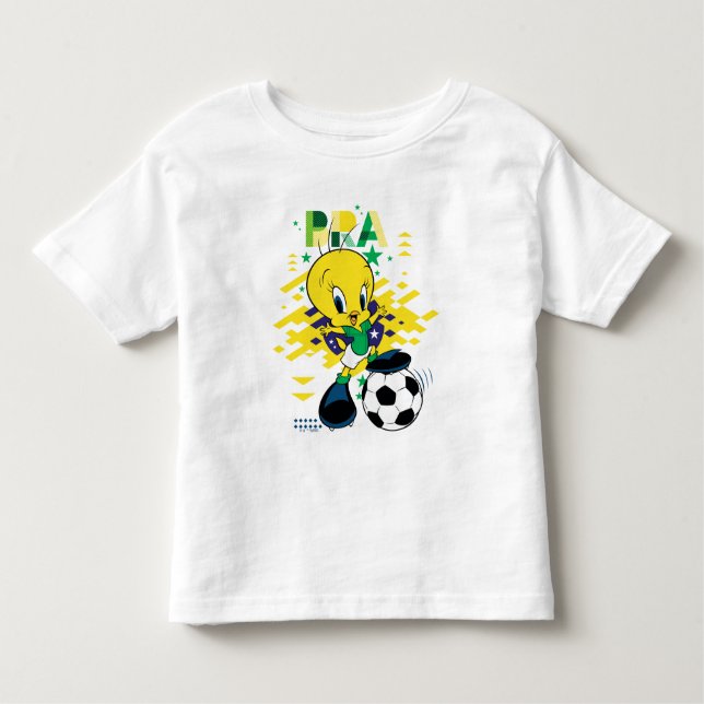 T-shirt Pour Les Tous Petits TWEETY™ Team Brazil Soccer Graphic (Devant)