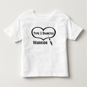 T-shirt Pour Les Tous Petits Type 1 Guerrier du diabète avec seringue bébé