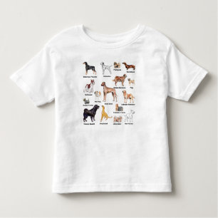 T-shirt Pour Les Tous Petits Types de chiens