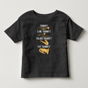 T-shirt Pour Les Tous Petits Types de trompettes Lecteur Musicien d'instruments