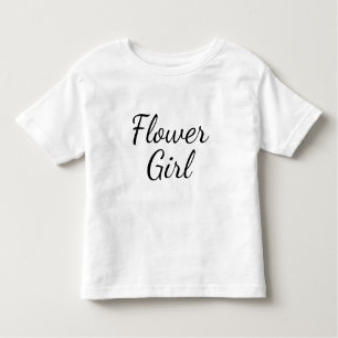 T-shirt Pour Les Tous Petits Typographie de script Flower Girl sur blanc