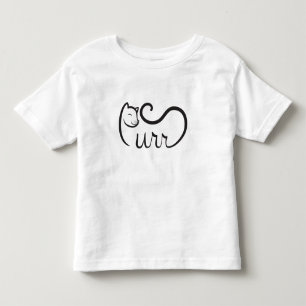 T-shirt Pour Les Tous Petits Typographie Ronron Noir