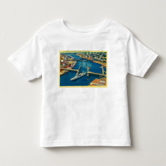 T-shirt Pour Les Tous Petits U.S. Cuirassé passant par Portland (Devant)