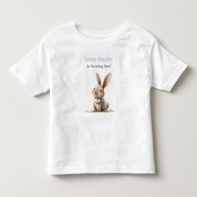 T-shirt Pour Les Tous Petits Un Anniversaire de enfant de lapin (Devant)