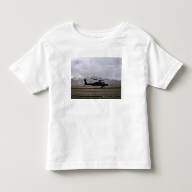 T-shirt Pour Les Tous Petits Un Apache AH-64A décolle (Devant)