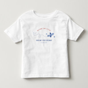 T-shirt Pour Les Tous Petits Un avion adorable comme le temps passe Premier ann