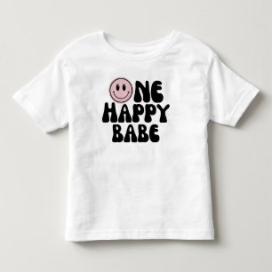T-shirt Pour Les Tous Petits Un bébé heureux fille premier anniversaire 